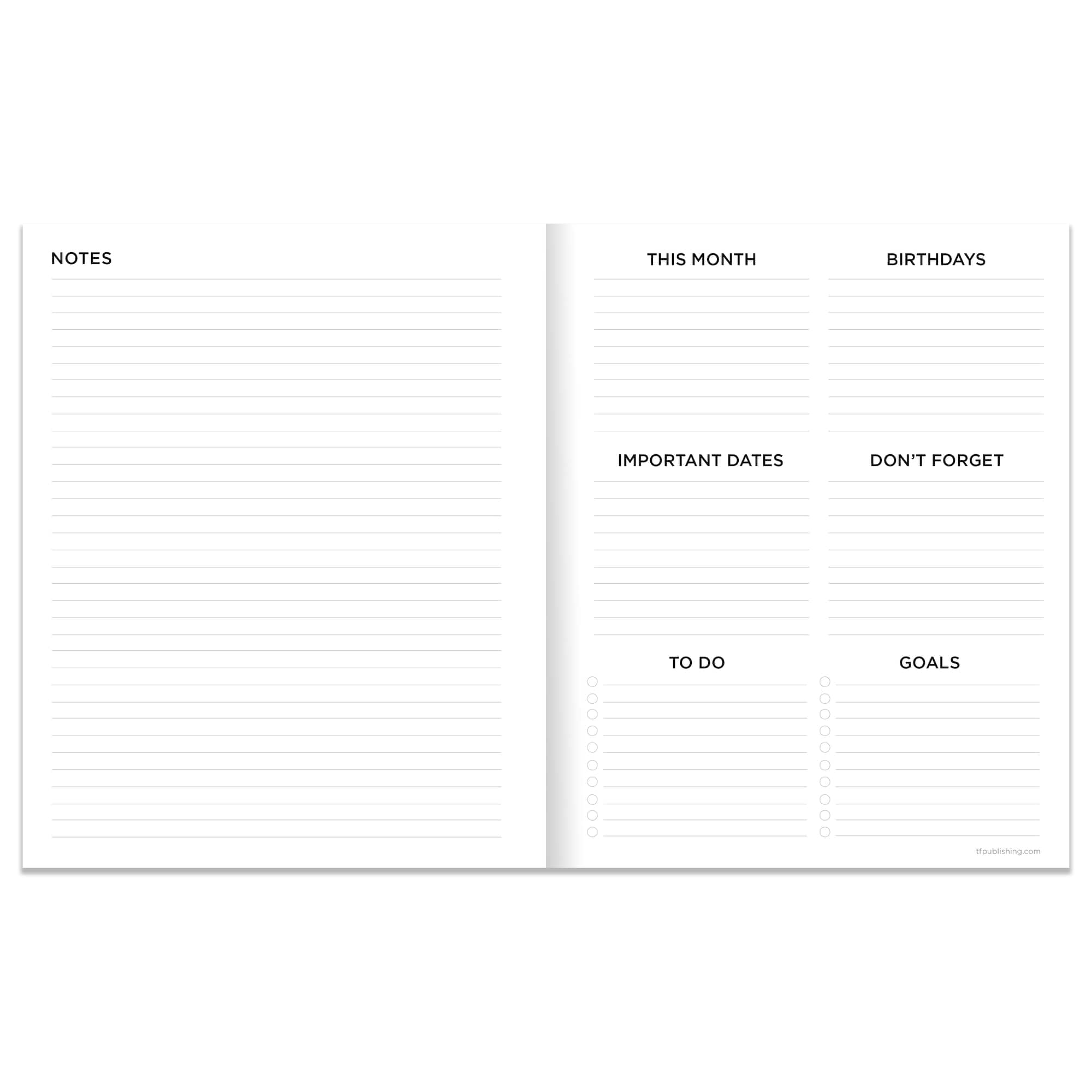 TF Publishing 2025-2026 Jade Medium Monthly Planner